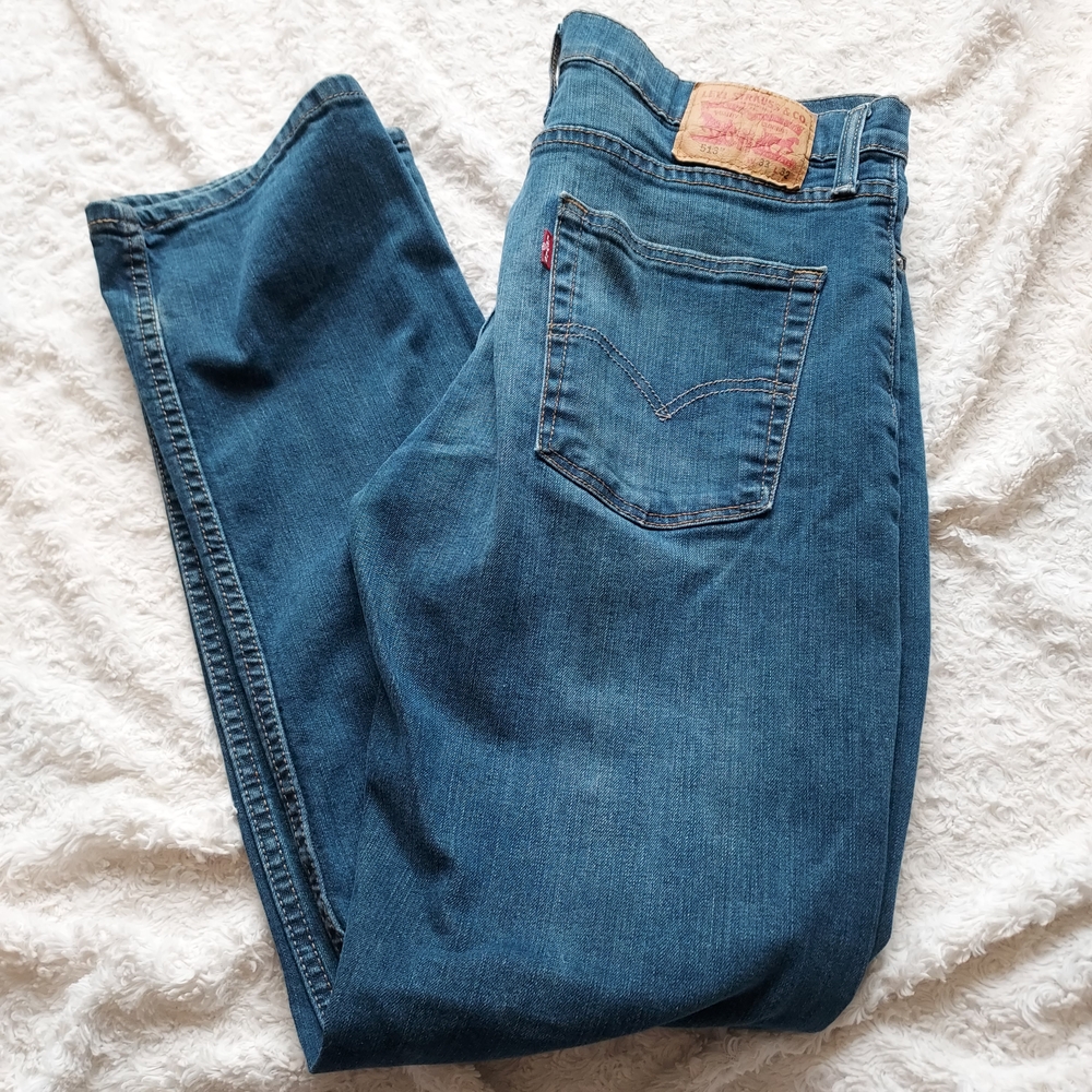 Levi's 513 Slim Straight Dark Wash Jeans 33x32 Western Cowboy Classic Normcore